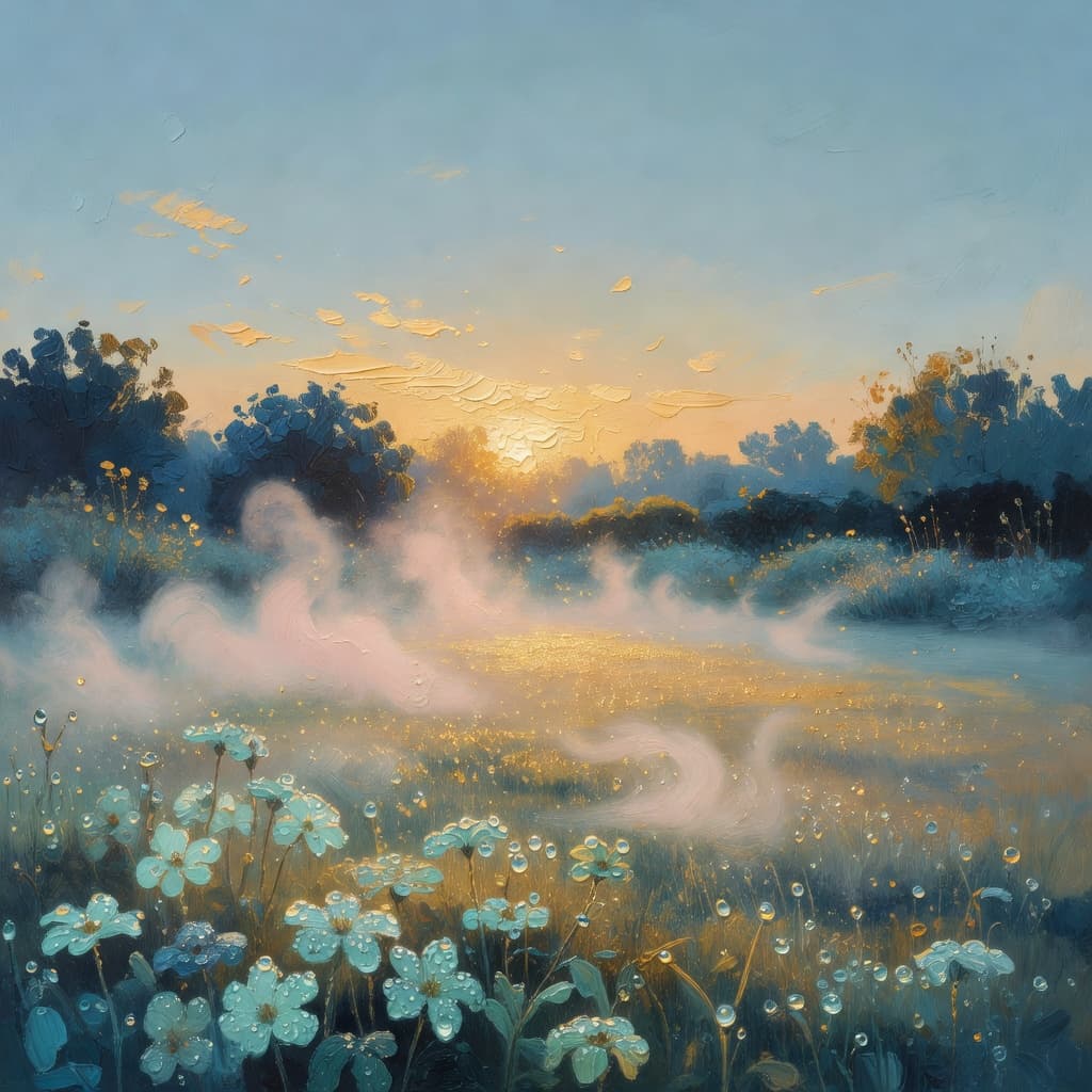 Impressionist oil painting of an open journal beside a window with warm morning light streaming in