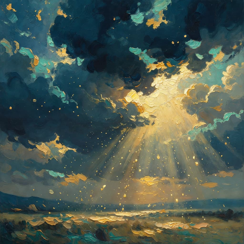 Impressionist oil painting representing conflict