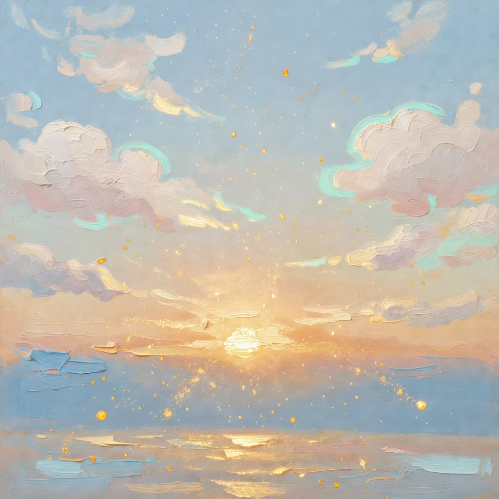 Impressionist oil painting representing decision making