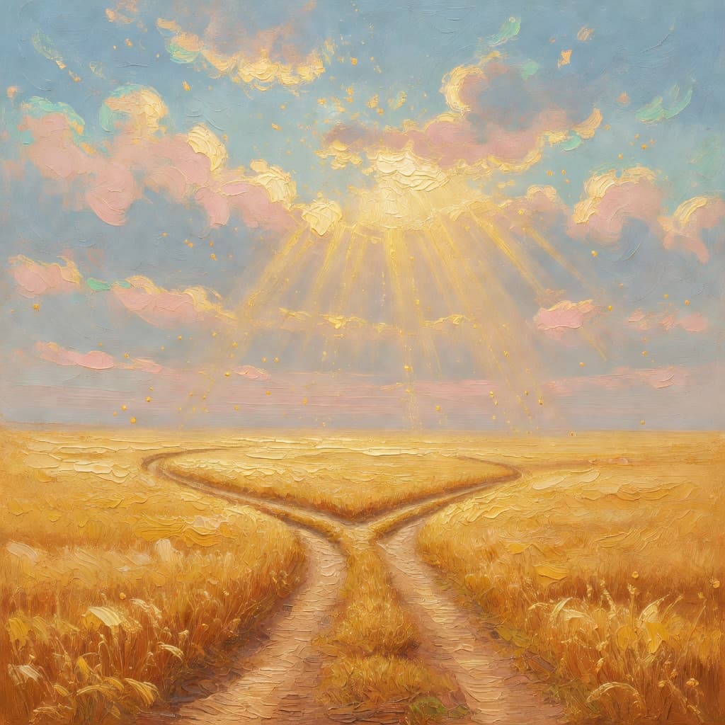 Impressionist oil painting representing loving your neighbor