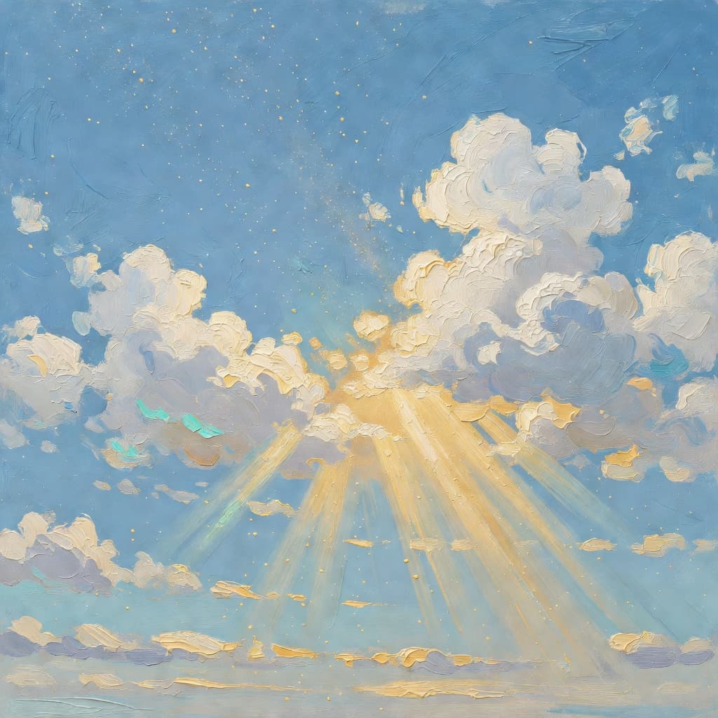 Impressionist oil painting representing patience