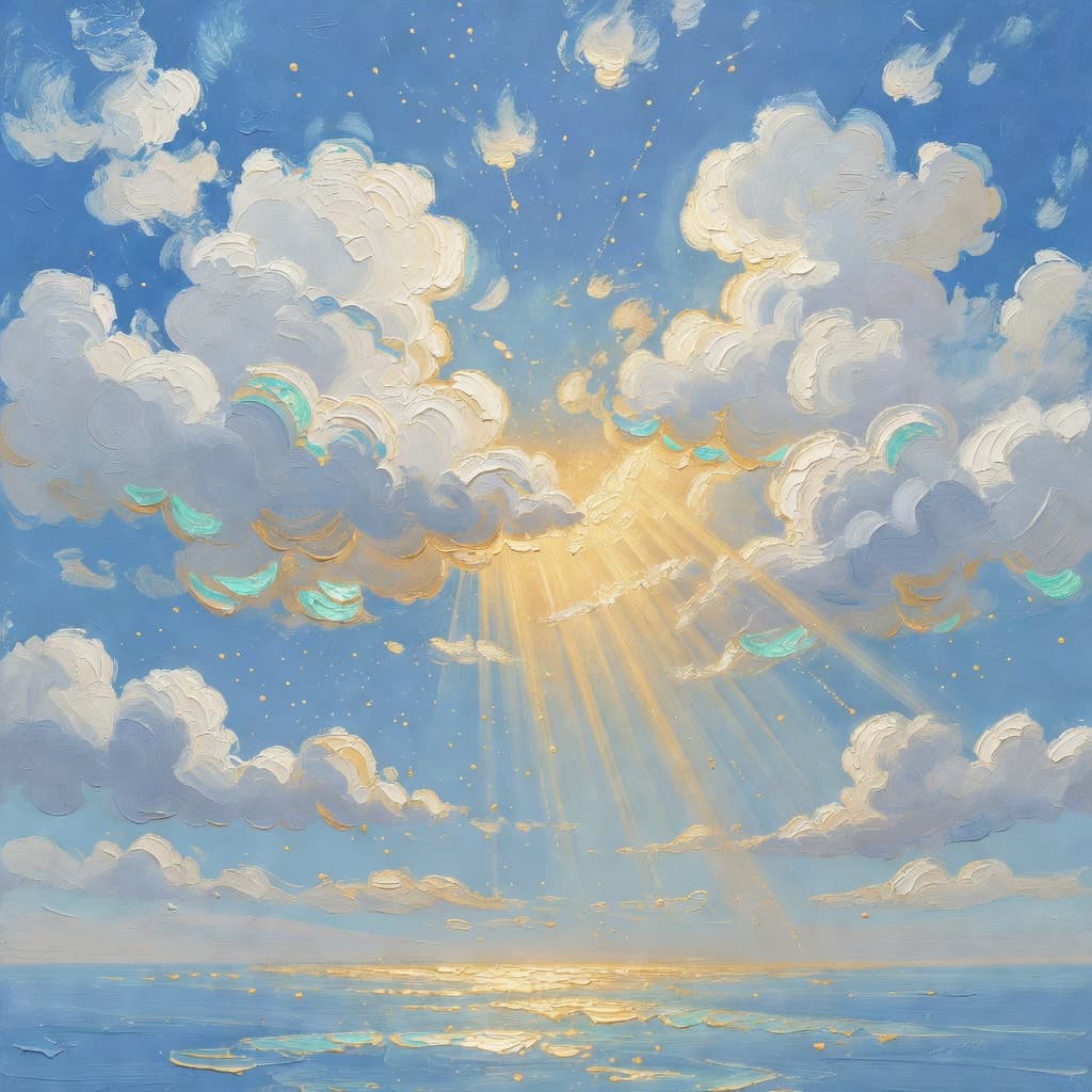 Impressionist oil painting representing success