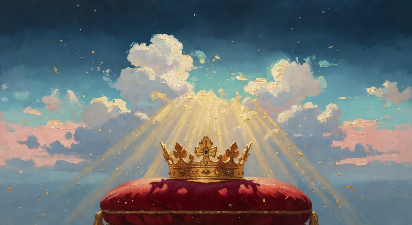 Impressionist oil painting representing the biblical story of Esther