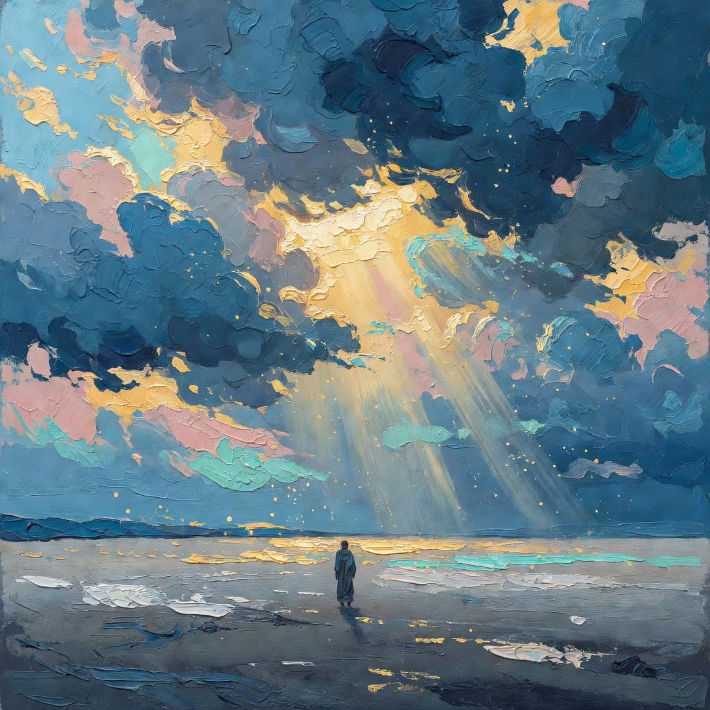 Uma ilustração detalhada de Job em meio às suas provações