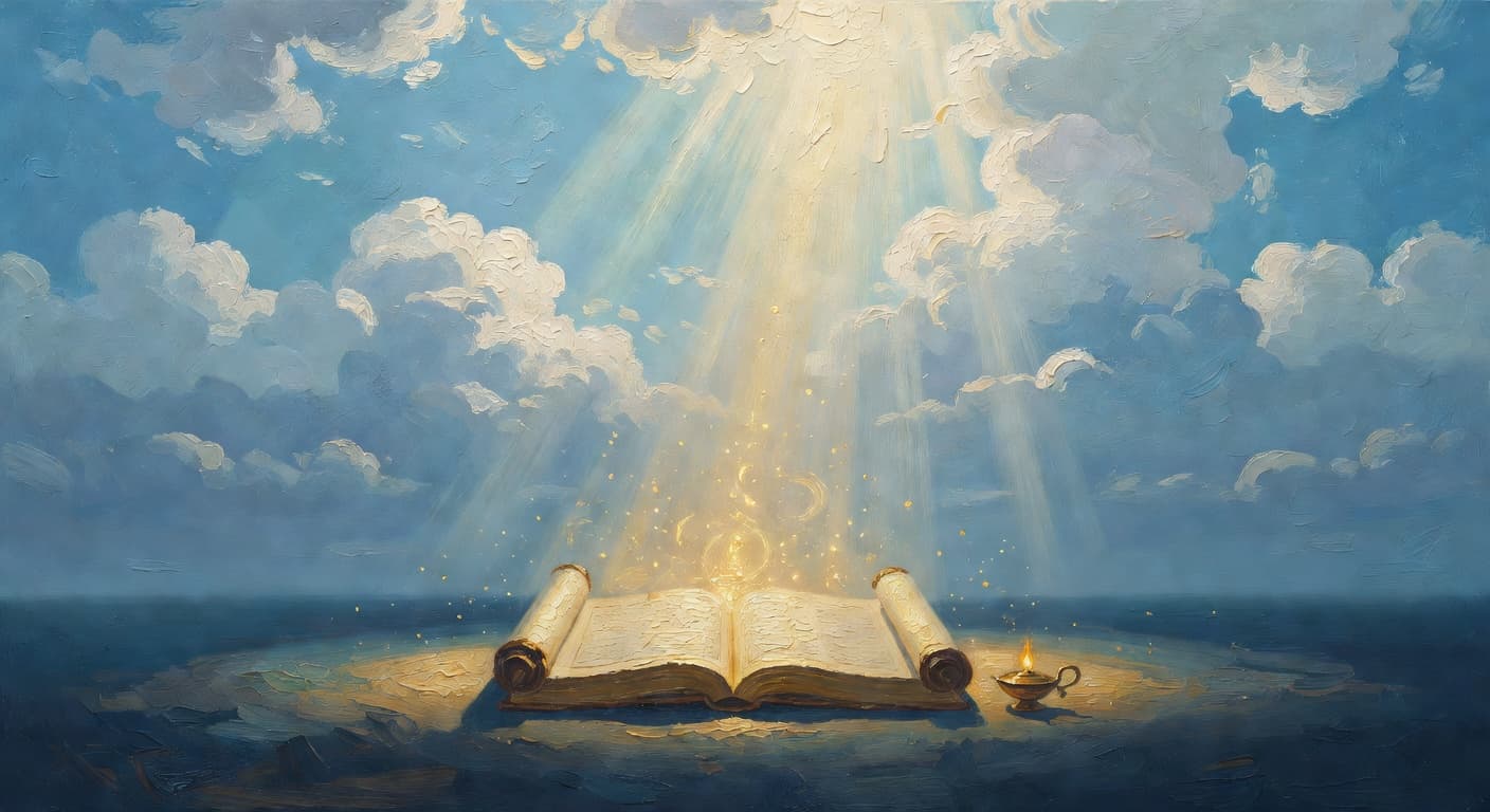 Impressionist oil painting representing the biblical story of Solomon