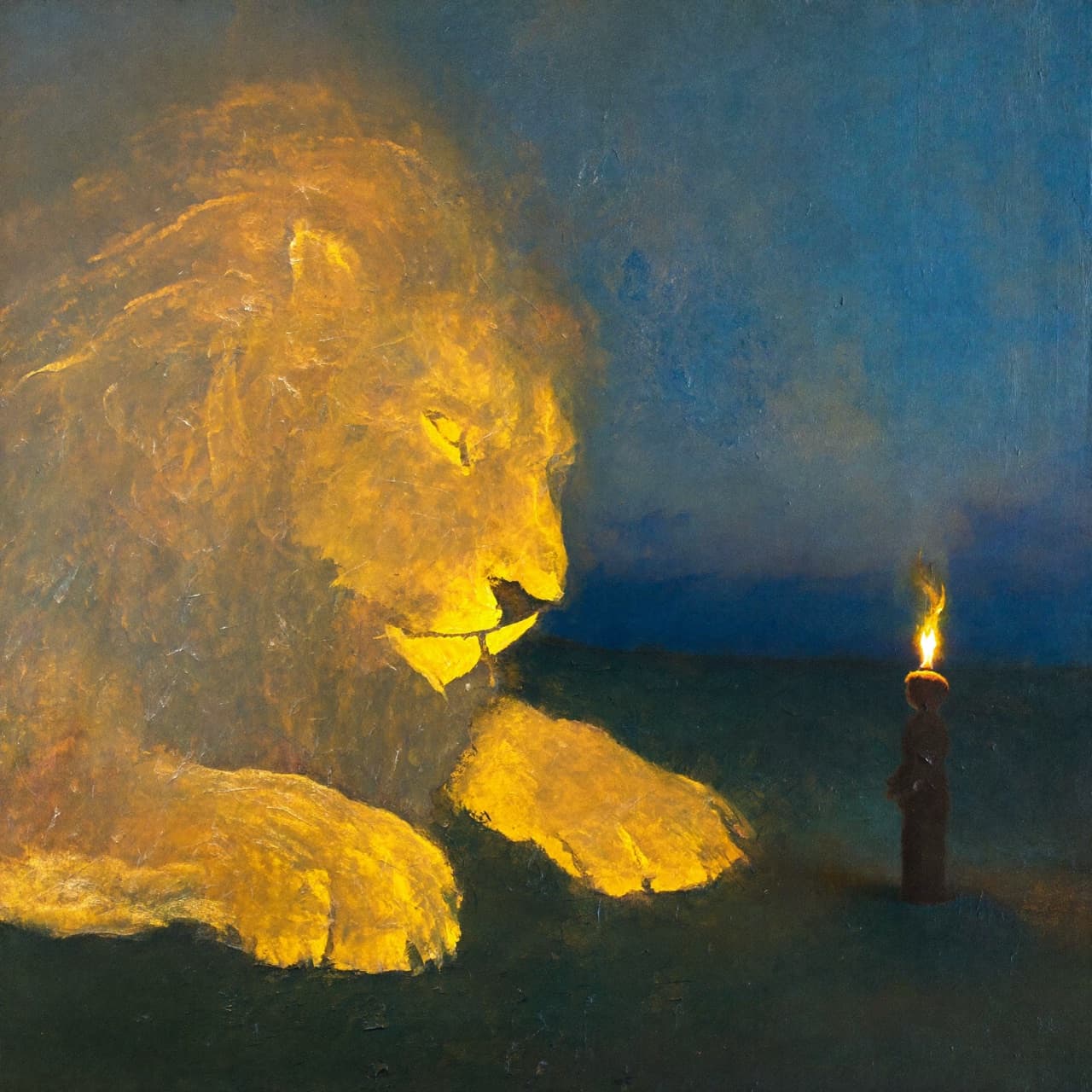 Impressionist oil painting about What Does 2 Timothy 1 with golden light and sacred clouds