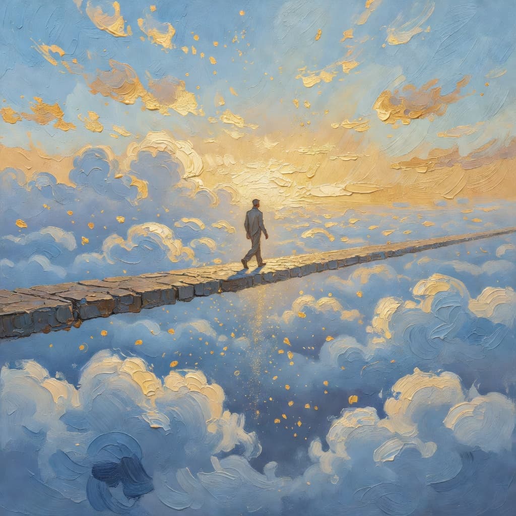 Persona orando con confianza en Dios