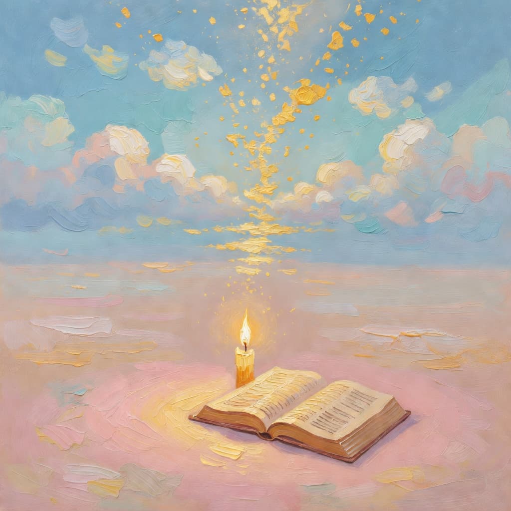Impressionist oil painting depicting o que a biblia diz sobre o jejum