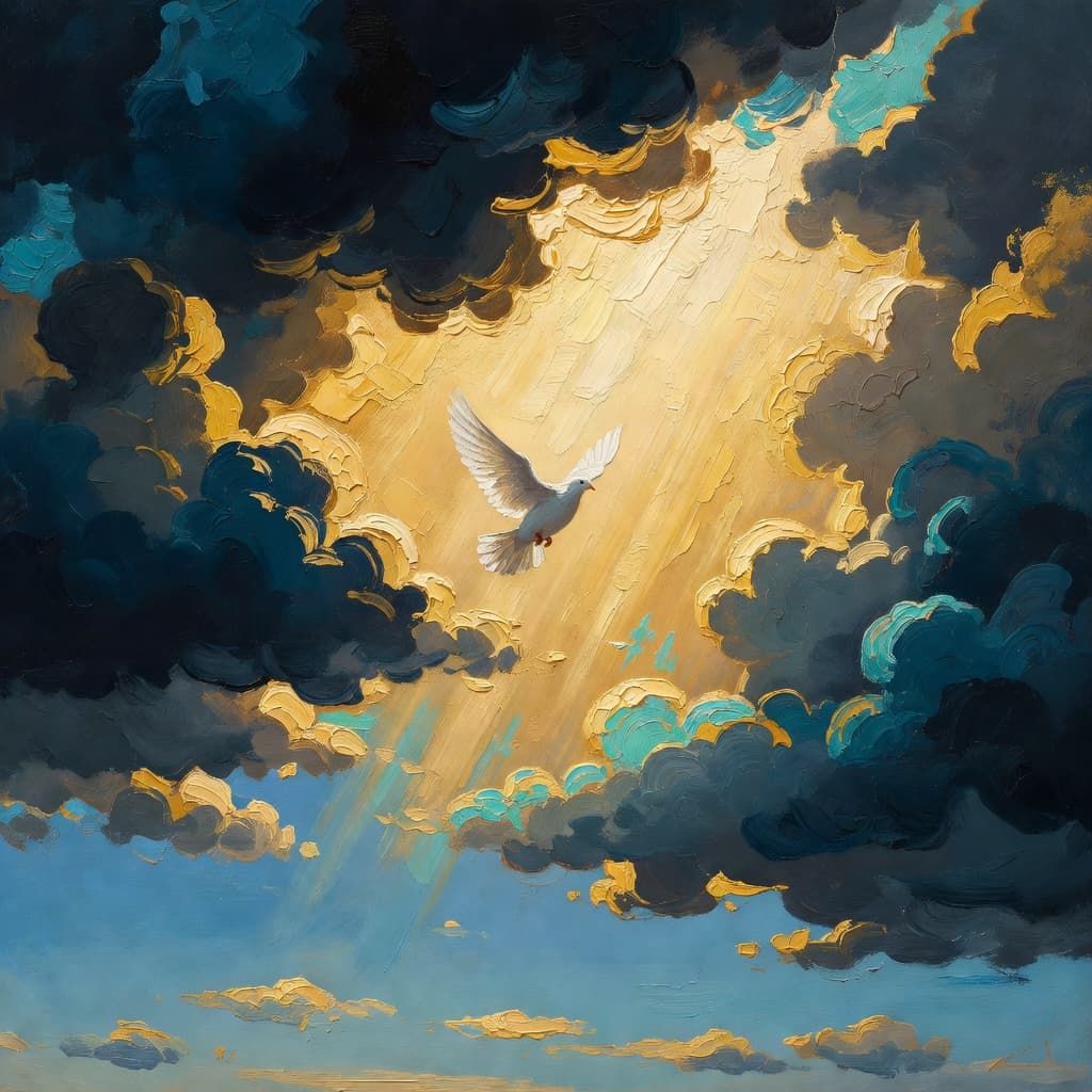Impressionist oil painting depicting o que a biblia diz sobre a violencia
