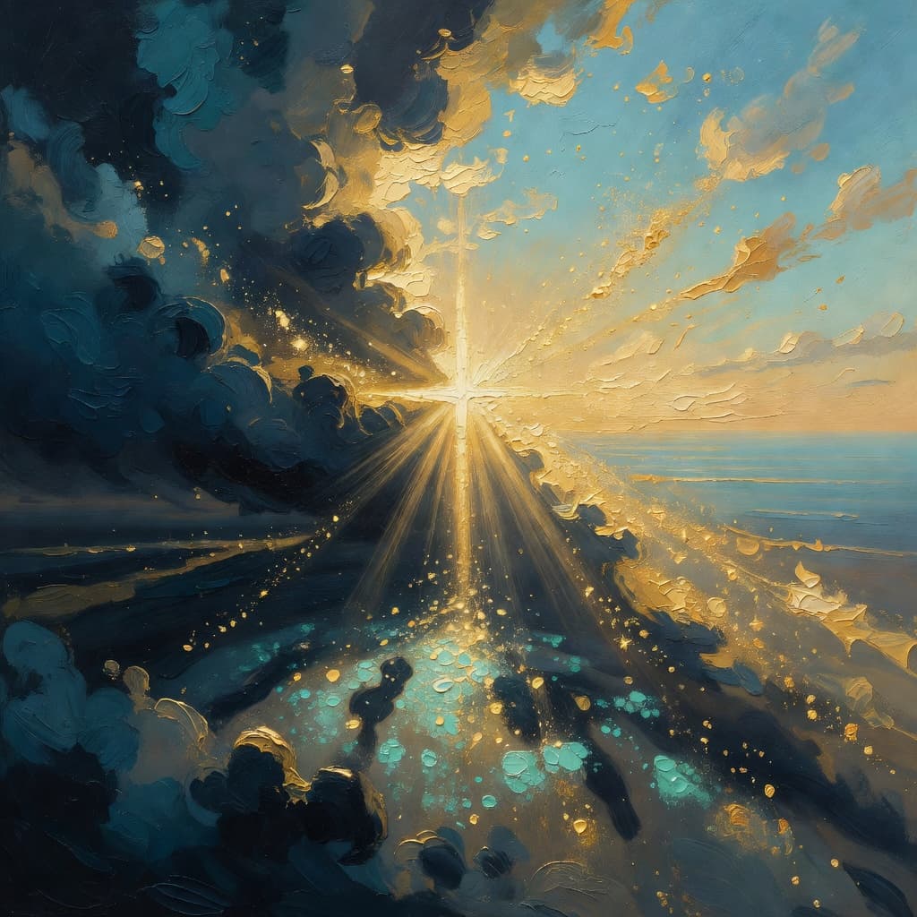 Impressionist oil painting depicting que dice la biblia sobre la brujeria