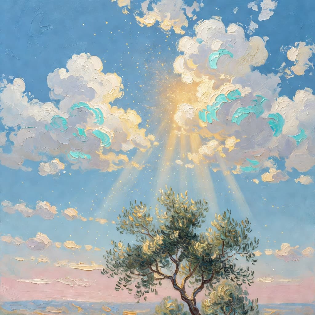 Impressionist oil painting depicting que dice la biblia sobre el rol de la mujer